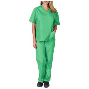 Ensembles d'uniformes médicaux à col en V, hauts à manches courtes et pantalons jogger pour infirmières - Product Image 4