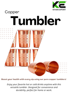 Verre à boire en cuivre pur durable et respectueux de la santé au design Kandhkari du Cachemire élégant pour un usage quotidien ou un cadeau parfait - Product Image 2