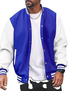 เสื้อแจ็คเก็ตบอมเบอร์วาร์ซิตี้บุขนแกะสำหรับผู้ชาย ระบายอากาศได้ดี สวมใส่สบาย รุ่น 2026 - Product Image 2