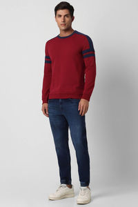 Nouvel Arrivage – Sweat-shirt Homme Col Rond Coupe Ample et Oversize, Blocs de Couleurs Basiques, Qualité Supérieure, en Coton Mélangé Personnalisable - Product Image 6