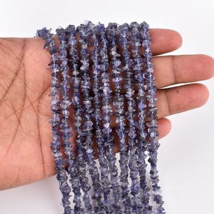 Cuentas de Iolita Natural en Bruto con Forma de Chip, Piedras Preciosas Sueltas de 3MM a 12MM, Cuentas de Piedra Rústica, Precio al por Mayor a Granel para Suministros de Fabricación de Joyas - Product Image 1