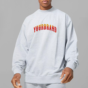 Sweat-shirt col rond B2B en gros, design à ourlet fendu, dos allongé, style urbain moderne, couleur personnalisée, commandes en gros - Product Image 4