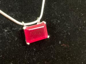 Collar de Jade Rojo Tallado, Gema Cabujón, Joyería Hecha a Mano, Plata Alemana, Joyería al por Mayor para Mujer, Precio de Oferta, Calidad AAA - Product Image 3