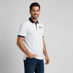 Nuevas Camisetas de Golf para Hombre 2026 de Poliéster/Algodón, Cuello en Contraste Sólido, Corte Regular, Manga Corta, Tejido Transpirable - Product Image 5