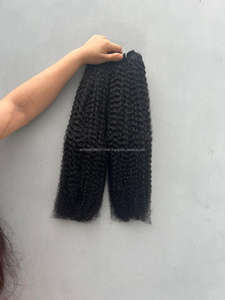 Extensiones de cabello Remy rizado indio virgen 100%, onda suelta, cutícula natural sin procesar alineada, precio de fábrica al por mayor - Product Image 3