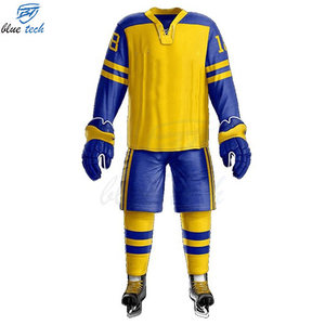 Custom Ice Hockey Jersey and Shorts Set Sublimated Professional Hockey Uniform for Teams Training and Competition - Product Image 4
