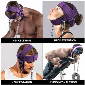 Arnés de Cabeza Unisex Antideslizante de Neopreno de Fabricación Profesional con Correas para Ejercicios de Cuello y Levantamiento de Pesas - Product Image 6