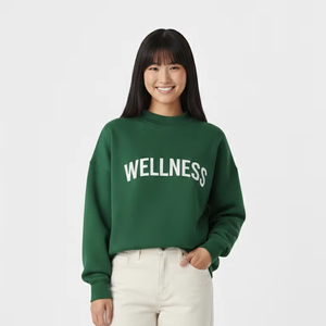 Nouvelle Arrivée 2026 – Sweat-shirt Polaire Léger à Col Montant et Manches Longues pour Femme en Polyester/Coton avec Impression de Logo Personnalisée - Product Image 1