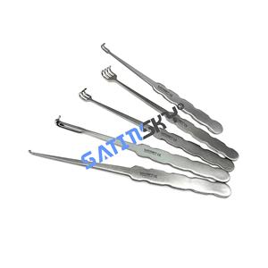 Rétracteur de peau d'acier inoxydable d'instrument chirurgical orthopédique manuel de haute qualité de 185mm avec le crochet de traction - Product Image 1