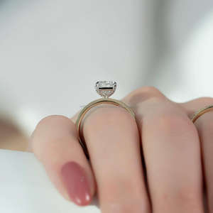 Diamante Radiante Cultivado en Laboratorio de Alta Calidad, Oro Amarillo/Rosa/Blanco de 14/18 Quilates, Certificado IGI, Diseño Elegante para la Vida Diaria, Regalo de Boda - Product Image 4