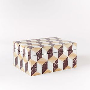 Boîte à bijoux en MDF durable avec couvercle sécurisé pour protéger les bijoux de la poussière et des dommages quotidiens - Product Image 1