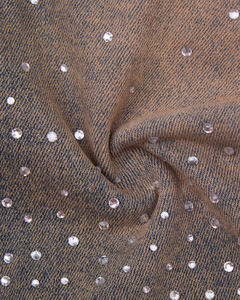Custom Wholesale Rhinestone Denim Shorts <b>Men</b> Streetwear Denim <b>Jeans</b> Shorts with Your Own Design - Product Image 3