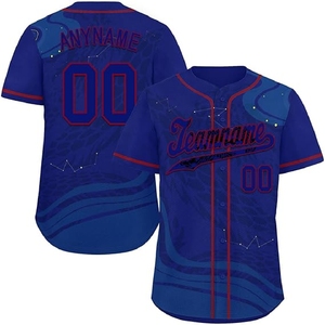 Maillot de baseball sublimé professionnel pour équipes, vêtements de sport à séchage rapide avec design aux couleurs vives - Product Image 1