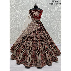 Nupcial Indio Desgaste Terciopelo Colecciones Para Novia Con Zarkhan Trabajo Por Fabzone - Product Image 6