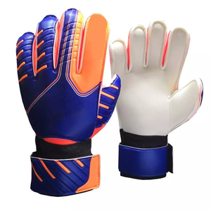 Leather Adult Professional Football Goalkeeper Soccer <b>Gloves</b> Anti-Slip <b>Grip</b> Anti-Uv Protection Hook Loop Closure PU Rubber - Product Image 2