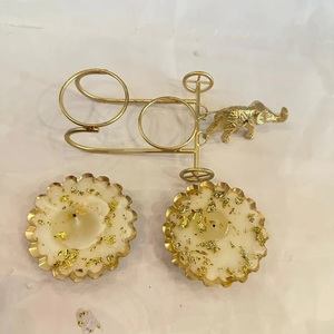 Elegant Cutwork Gold Plated Cup Shaped <b>Tea</b> <b>Light</b> Candle Holder for Home Table and Wedding Decoration - Product Image 3