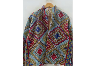 Trending Velvet Suzani Embroidered Jacket Handmade Boho Chic Ethnic <b>Coat</b> Vintage Style Outerwear - Product Image 1