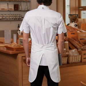 Tablier de cuisine en coton mélangé de qualité supérieure à manches longues, tablier en toile lavable avec logo brodé personnalisé pour hommes et femmes - Product Image 5