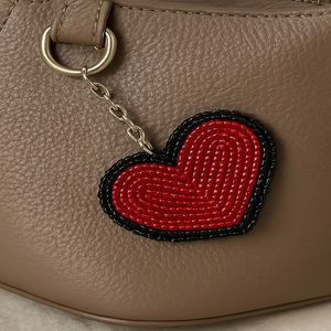 Porte-clés délicat en perles tissées motif dessin animé, fait main, changeant de couleur, cadeau artisanal avec breloque de sac tendance - Product Image 1