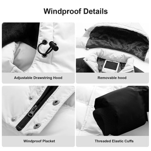 Wholesale Women Winter <b>Puffer</b> <b>Jacket</b> Custom Nylon Padded Hooded <b>Cropped</b> Zipper <b>Jackets</b> - Product Image 4