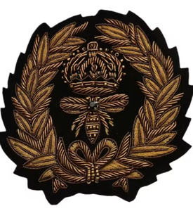 Broderie 3D surfilée en fil métallique, motif abeille bourdon unique et luxueuse, écologique, faite à la main, thermocollante - Product Image 1