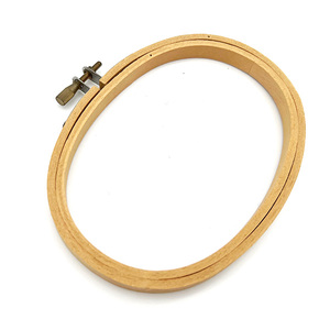 PLOMA Natural Wood Color Embroidery Hoop Bulk Pack Oval Simple Durable Convenient Hand <b>Sewing</b> Accessory Multi Size Available - Product Image 2