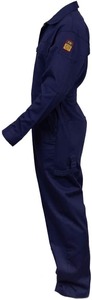 Combinaison de travail ignifuge bleu marine pour homme avec bandes réfléchissantes, uniforme de sécurité haute visibilité - Product Image 6
