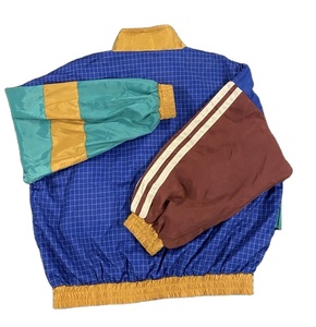 Chaqueta Cortavientos Vintage para Hombre con Bloques de Color, Cierre Completo, Impermeable, de Nylon con Parches, Logotipo Personalizado, Tallas Grandes, Tipo Anorak - Product Image 2