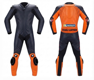 ชุดแข่งรถมอเตอร์ไซค์ Unisex Elite MotoCP แบบจั๊มสูท/ชุดหนังวัวแท้/หนังจิงโจ้พรีเมียม พร้อมแผ่นยืดหยุ่น - Product Image 1