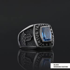 Bague Maçonnique BOJ 044 Personnalisée Unisexe, Bague Chevalière Maître Maçon du Texas, Style Hip Hop Argenté, Prix Bas - Product Image 4