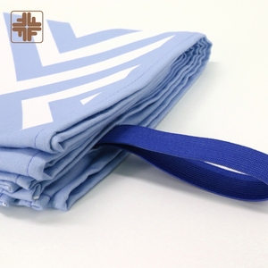 Taiwan made OEM ODM sustainable yellow mint white <b>striped</b> beach <b>towel</b> - Product Image 3