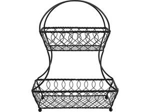 Corbeille à fruits moderne en fer, finition fil métallique lisse, pour un style de cuisine contemporain, idéale pour le rangement des fruits et la présentation sur comptoir. - Product Image 6