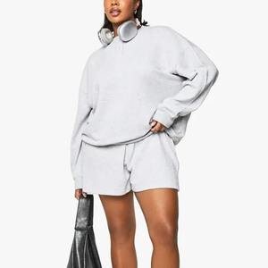 Sudadera con capucha y suéter para mujer, talla europea OEM, multicolor, de felpa gruesa, estilo holgado, con medio cierre de botones, para invierno. - Product Image 1