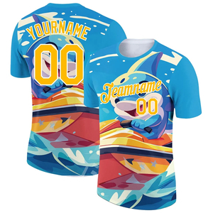 เสื้อฟุตบอลแบบยูนิเซ็กซ์สั่งทำพิเศษ พิมพ์ลายเต็มตัว คอกลม แขนสั้น ระบายเหงื่อได้ดี ผลิตจากโพลีเอสเตอร์ 100% พร้อมพิมพ์ชื่อทีมและหมายเลขด้านหน้า - Product Image 3