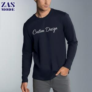Camiseta Personalizada para Hombre, 100% Algodón, Manga Larga, Ecológica, de Secado Rápido, Estilo Urbano, Lisa, Casual, al por Mayor, Ropa de Moda - Product Image 3