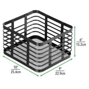Idées de rangement en paniers pour chaque pièce de votre maison : panier mural rectangulaire antique en métal, style ferme. - Product Image 5