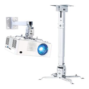 Support mural universel au plafond PS 01 WH blanc pour projecteurs réglable avec un support de montage Support de projecteur réglable - Product Image 1