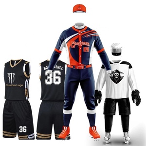 เซ็ตเสื้อเจอร์ซีย์เบสบอลและฟุตบอลอเมริกันออกแบบได้ตามต้องการด้วยเทคนิคการระเหิดชุดกีฬา - Product Image 1