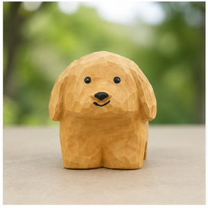Escultura de Perro de Madera Hecha a Mano, Figura de Animal Tallada, Decoración de Mesa, Arte Minimalista para Sala de Estar - Product Image 4