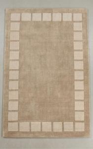 Tapis d'intérieur élégant fait main en laine antidérapant avec bordure abstraite neutre contemporaine pour la décoration de maisons et d'hôtels de luxe - Product Image 4