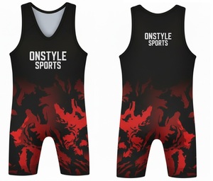 Wholesale Wrestling Singlet Custom Powerlifting Singlet Wrestling Singlet Factory Wholesale Custom Design GYM Weightlifting - Product Image 3