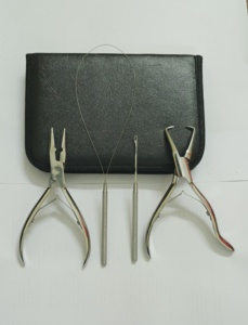 Kit d'outils professionnels d'extension de cheveux et de perles Micro Ring Jeu de pinces 4 pièces en acier inoxydable - Product Image 2
