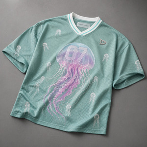 Custom Ocean Drift <b>Mesh</b> Athletic Jersey Men Y2K Retro Number 07 Sublimation Print Oversized Streetwear <b>Top</b> - Product Image 1