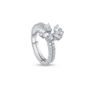 Exclusivo Conjunto de Anillos de Oro con Diamantes de Corte Marquesa, Joyería Fina - Product Image 4