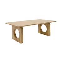 Table à manger rustique en bois de récupération, grande table de cuisine en pin massif de style farmhouse avec base robuste en H pour 8 personnes
