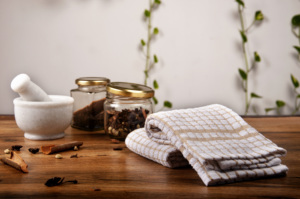 Customise Cotton Kitchen <b>Towels</b> Rectangle Woven Eco Friendly Disposable Compressed Home Use Machine Wash Popcorn Terry - Product Image 3
