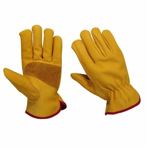 Gants de travail en cuir de chèvre renforcé, nouveau design, logo personnalisé, résistants à la chaleur, protection robuste, gants de jardinage - Product Image 1
