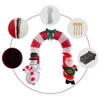 2.4M de haut arc gonflable de noël sauter noël noël bonhomme de neige arc gonflable pour la décoration de noël de vacances en plein air