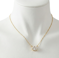 Colgante Minimalista de Diamante Ovalado Cultivado en Laboratorio con Engaste de Garras en Oro Sólido de 10K, 14K, 18K, Colgante Solitario de Diamante, Regalo Nupcial