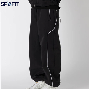 Premium Custom 220G 100% Nylon Windbreaker Tracksuit Set Lightweight Windproof Patchwork <b>Zip</b> <b>Up</b> Jacket Matching Jogger Pants - Product Image 3